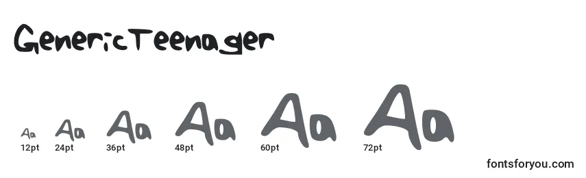 GenericTeenager Font Sizes