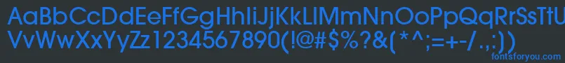 TrendexLightSsiMedium Font – Blue Fonts on Black Background