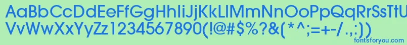TrendexLightSsiMedium Font – Blue Fonts on Green Background