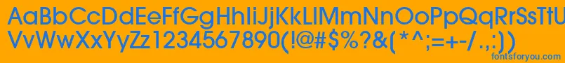 TrendexLightSsiMedium Font – Blue Fonts on Orange Background