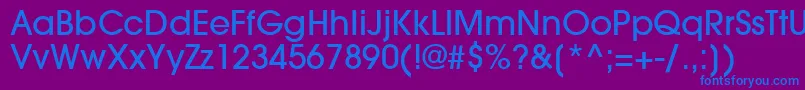 TrendexLightSsiMedium Font – Blue Fonts on Purple Background