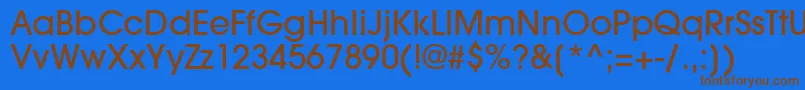 TrendexLightSsiMedium Font – Brown Fonts on Blue Background