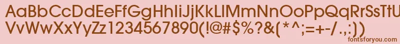 fuente TrendexLightSsiMedium – Fuentes Marrones Sobre Fondo Rosa