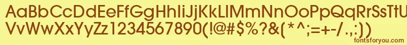 TrendexLightSsiMedium Font – Brown Fonts on Yellow Background