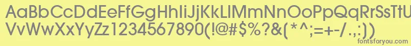 TrendexLightSsiMedium Font – Gray Fonts on Yellow Background