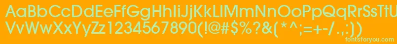 TrendexLightSsiMedium Font – Green Fonts on Orange Background