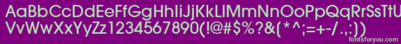 TrendexLightSsiMedium Font – Green Fonts on Purple Background