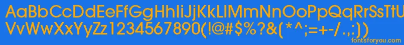 TrendexLightSsiMedium Font – Orange Fonts on Blue Background