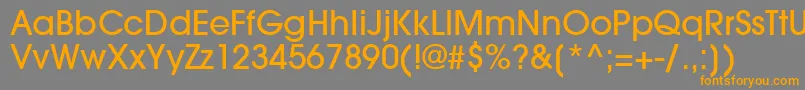 TrendexLightSsiMedium-Schriftart – Orangefarbene Schriften auf grauem Hintergrund
