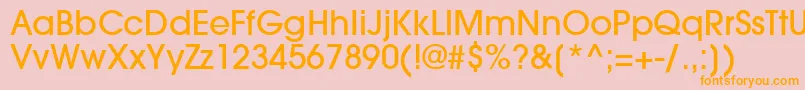TrendexLightSsiMedium Font – Orange Fonts on Pink Background