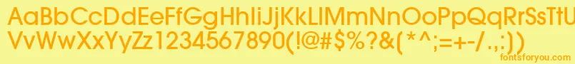 TrendexLightSsiMedium Font – Orange Fonts on Yellow Background