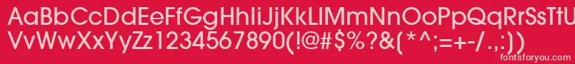 TrendexLightSsiMedium Font – Pink Fonts on Red Background
