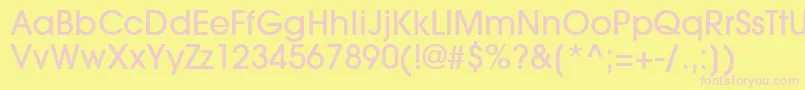 TrendexLightSsiMedium Font – Pink Fonts on Yellow Background