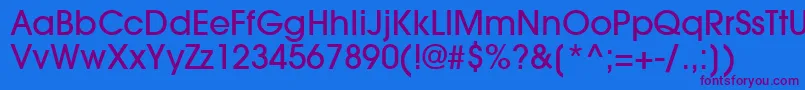 TrendexLightSsiMedium Font – Purple Fonts on Blue Background