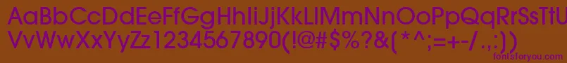 TrendexLightSsiMedium Font – Purple Fonts on Brown Background