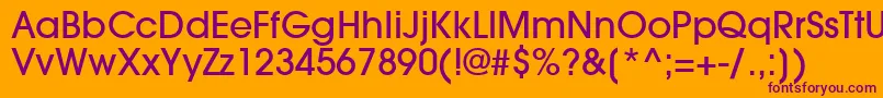 TrendexLightSsiMedium Font – Purple Fonts on Orange Background