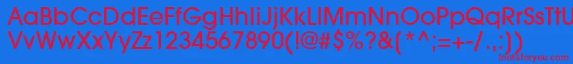 TrendexLightSsiMedium Font – Red Fonts on Blue Background