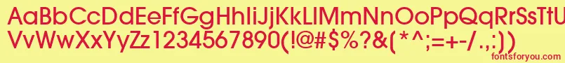 TrendexLightSsiMedium Font – Red Fonts on Yellow Background