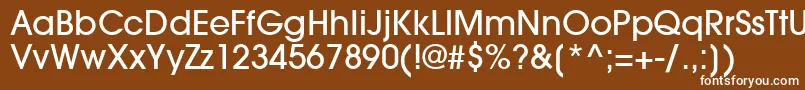 TrendexLightSsiMedium Font – White Fonts on Brown Background