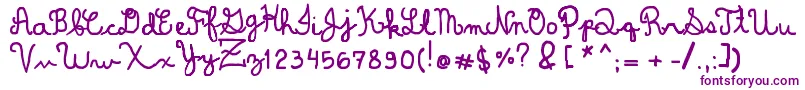 DominiqueWin Font – Purple Fonts on White Background