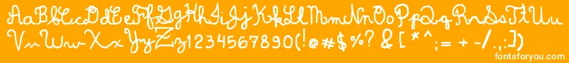 DominiqueWin Font – White Fonts on Orange Background