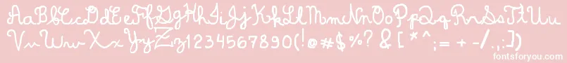 DominiqueWin Font – White Fonts on Pink Background