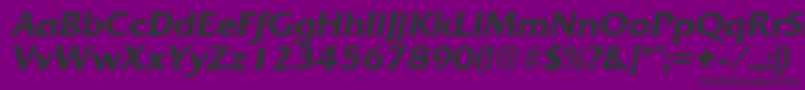 QuadratDemiboldita Font – Black Fonts on Purple Background