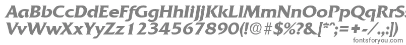 QuadratDemiboldita-Schriftart – Graue Schriften auf weißem Hintergrund