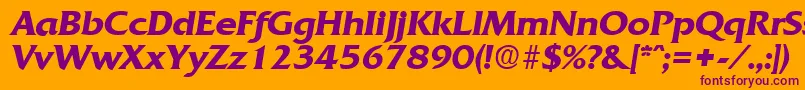 QuadratDemiboldita Font – Purple Fonts on Orange Background