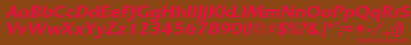 QuadratDemiboldita Font – Red Fonts on Brown Background