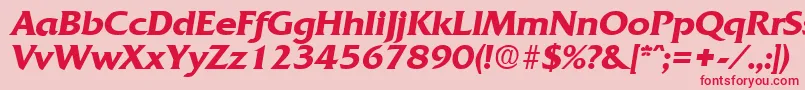 QuadratDemiboldita Font – Red Fonts on Pink Background