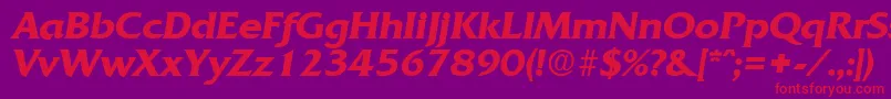 QuadratDemiboldita Font – Red Fonts on Purple Background