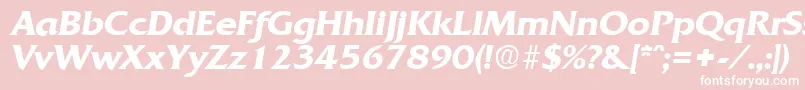 QuadratDemiboldita Font – White Fonts on Pink Background
