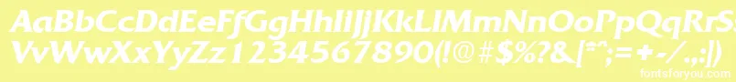 QuadratDemiboldita Font – White Fonts on Yellow Background