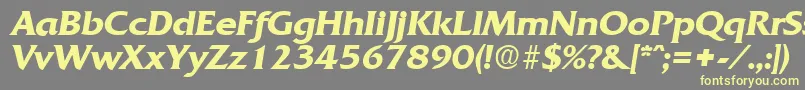 QuadratDemiboldita Font – Yellow Fonts on Gray Background
