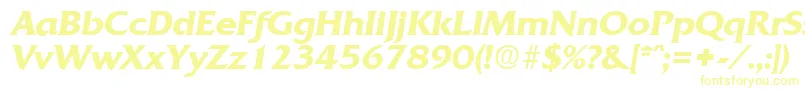 QuadratDemiboldita Font – Yellow Fonts on White Background