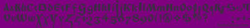 Fitapoluustavc Font – Black Fonts on Purple Background