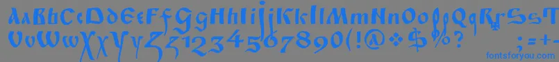 Fitapoluustavc Font – Blue Fonts on Gray Background