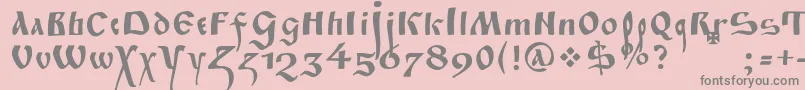 Fitapoluustavc Font – Gray Fonts on Pink Background