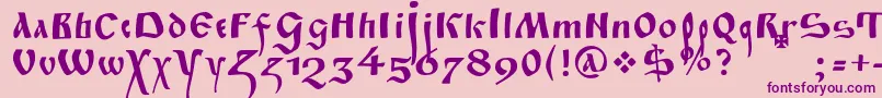 Fitapoluustavc Font – Purple Fonts on Pink Background