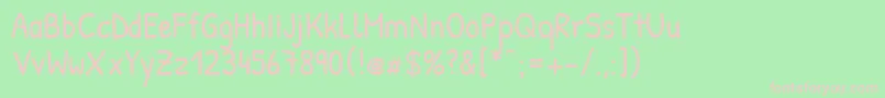 フォントPatrickhandRegular – 緑の背景にピンクのフォント