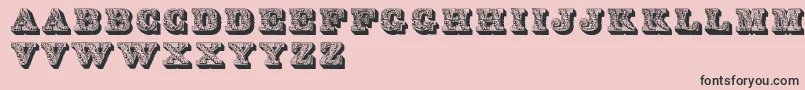 Lettres Font – Black Fonts on Pink Background