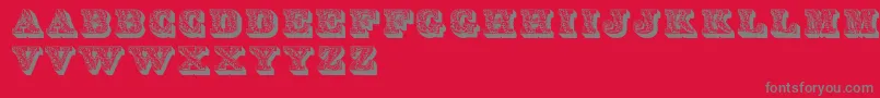 Police Lettres – polices grises sur fond rouge