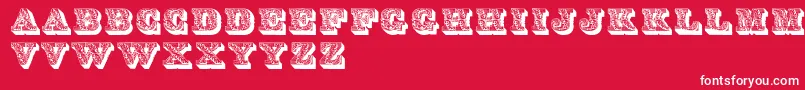Lettres Font – White Fonts on Red Background