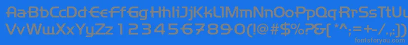 Handemed Font – Gray Fonts on Blue Background