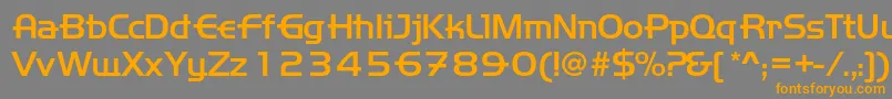 Handemed Font – Orange Fonts on Gray Background