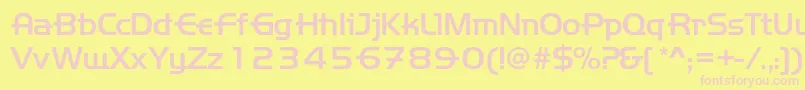 Handemed Font – Pink Fonts on Yellow Background