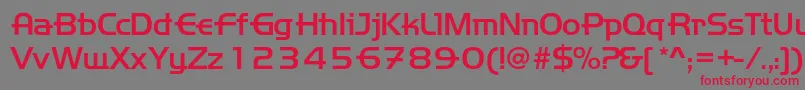 Handemed Font – Red Fonts on Gray Background