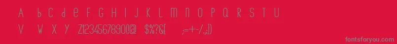 TheCopenhagenerBold Font – Gray Fonts on Red Background