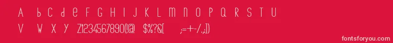 TheCopenhagenerBold Font – Pink Fonts on Red Background